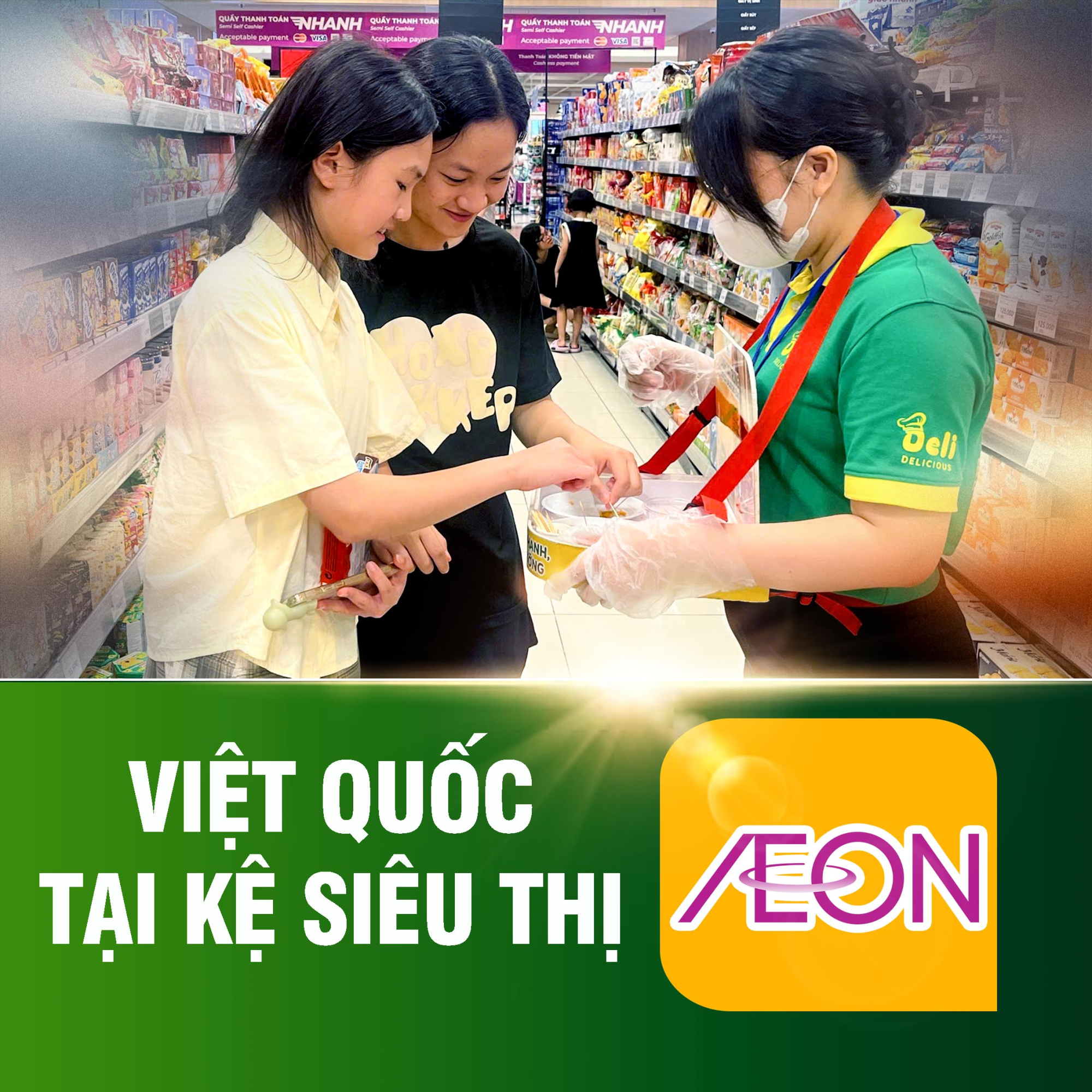 Sản phẩm Việt Quốc có mặt tại hệ thống siêu thị AEON toàn quốc